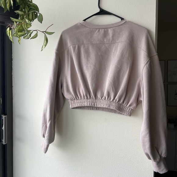 Zara Cropped Fleece Sweatshirt - Picture 2 of 3